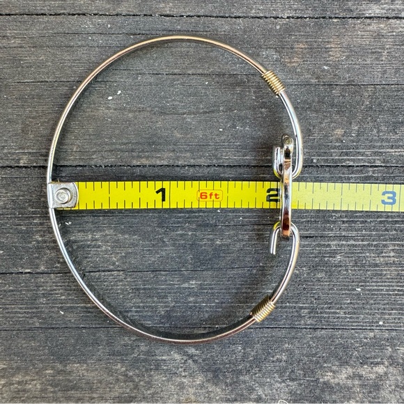 Ichthus ✝️🐟 Jesus Fish Silver Tone Thin Bangle Bracelet Minimalist Christian - Picture 8 of 11